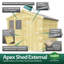 Apex Shed - Single Door with Windows-2067592515
