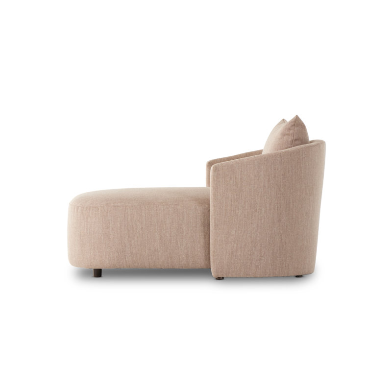 Farrah Chaise Lounge, Alcala Fawn 70% Polyester/20% Viscose/10% Flax