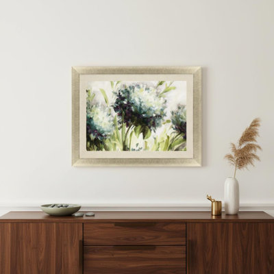 Hydrangea Field, impression encadrée dorée