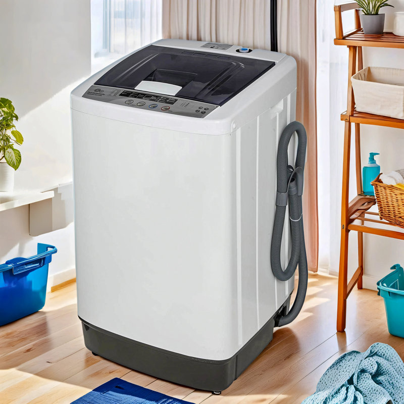 Homdox 2.4 cu. ft. Portable in White/Black