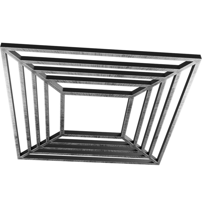 Médaillon de plafond 24 po x 24 po x P 8 3/4 po x P 3/4 po Raven, H 24 po x l 24 po x P 0,75 po, Argent antique