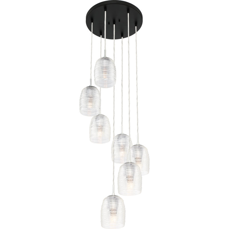 Luminaire suspendu en forme de cloche 7 lumières Zambrano
