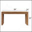 Console 64 po en bois rustique - Table d'entrée élégante avec bordure décorative perlée-126290024