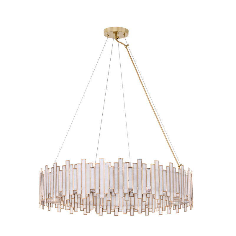 Lustre 12 lumières en laiton Birla