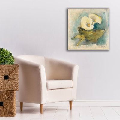 «French Calla Lily» par Cheri Blum, art mural sur toile, 26 po x 26 po