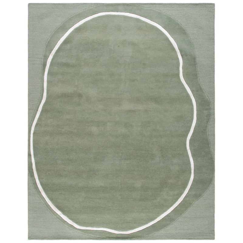 Fifth Avenue Hand Tufted Wool; Viscose; Cotton Abstract Indoor Rug, Rectangle 8' x 10'