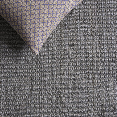 Ame Natural Fiber Hand Woven Jute Solid Color Rug