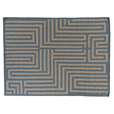 Flatweave Wool Geometric Area Rug