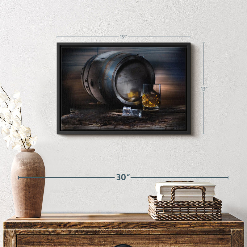 Aliments et boissons «Whiskey Barrel Canvas Print», H 13 po x l 19 po
