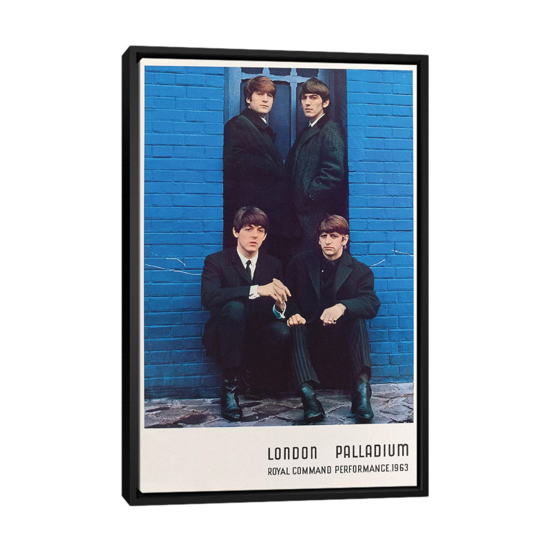 «The Beatles» par Royal Days, H 26 po x l 18 po x P 1,5 po, Toile encadrée noire, Pas de tapis