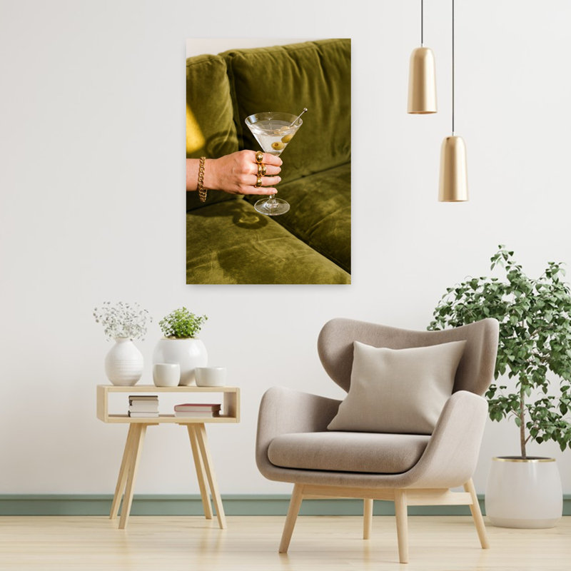Art mural contemporain A Martini, H 36 po x l 24 po