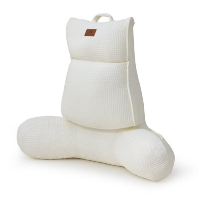 Cooling Waffle Pillow For Back Support With Pocket & Handle