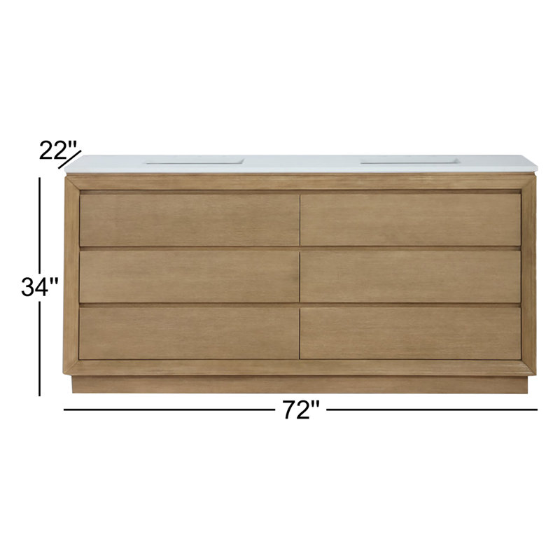 Horizontal 72" Double Vanity