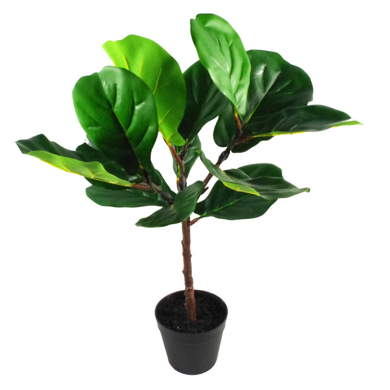 60 cm H Faux Fiddle Leaf Fig Plant in Plastic Pot Liner