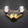 Double Bubble Aluminum LED Armed Sconce