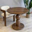 Table de salle à manger ronde en bois de noyer massif Dorel-1962902253