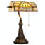 Petite lampe de table en verre coloré Tiffany Banker