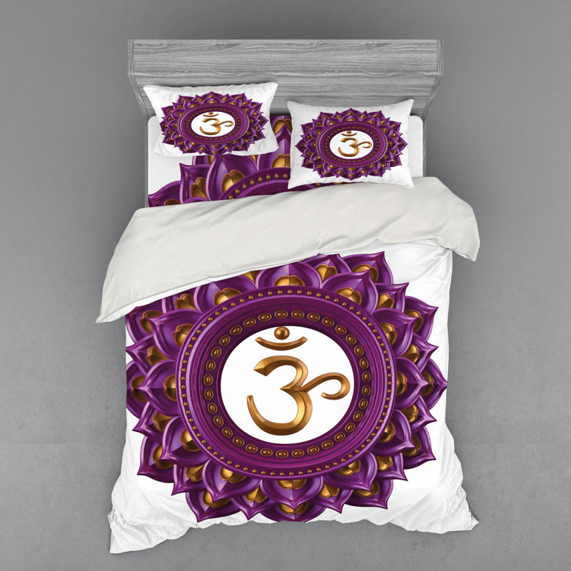 Ensemble de housse de couette éclectique Chakra, Housse de couette grand + 3 pièces supplémentair