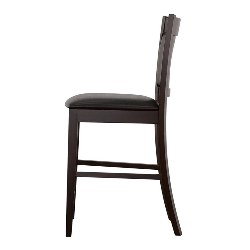 Ovsanna Solid Wood 25.5'' Counter Stool in Black