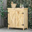 Armoire de rangement de jardin, remise à outils extérieure avec dessus galvanisé et deux tablettes pour outils de jardin ou accessoires de piscine