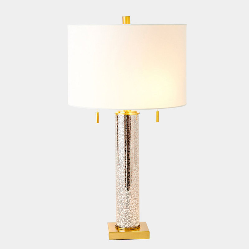 Mercury Glass Table Lamp-Silver