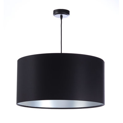 1 - Light White/Grey Drum Pendant