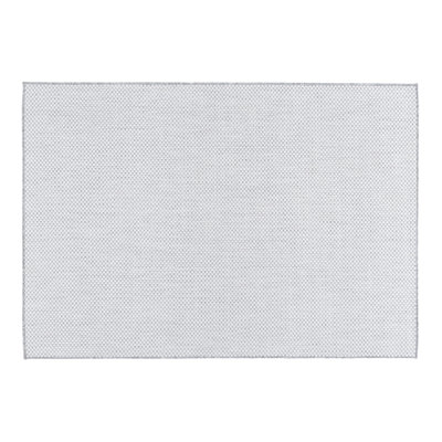 Tapis tissé à la machine de qualité supérieure, 6,6 x 9,5 pieds, 100% sisal avec base en jute, hauteur des poils de 0,2 po | Design anthracite et blanc, 96 000 points de fil | Durable, facile à nettoyer, parfait pour le salon et la chambre à coucher
