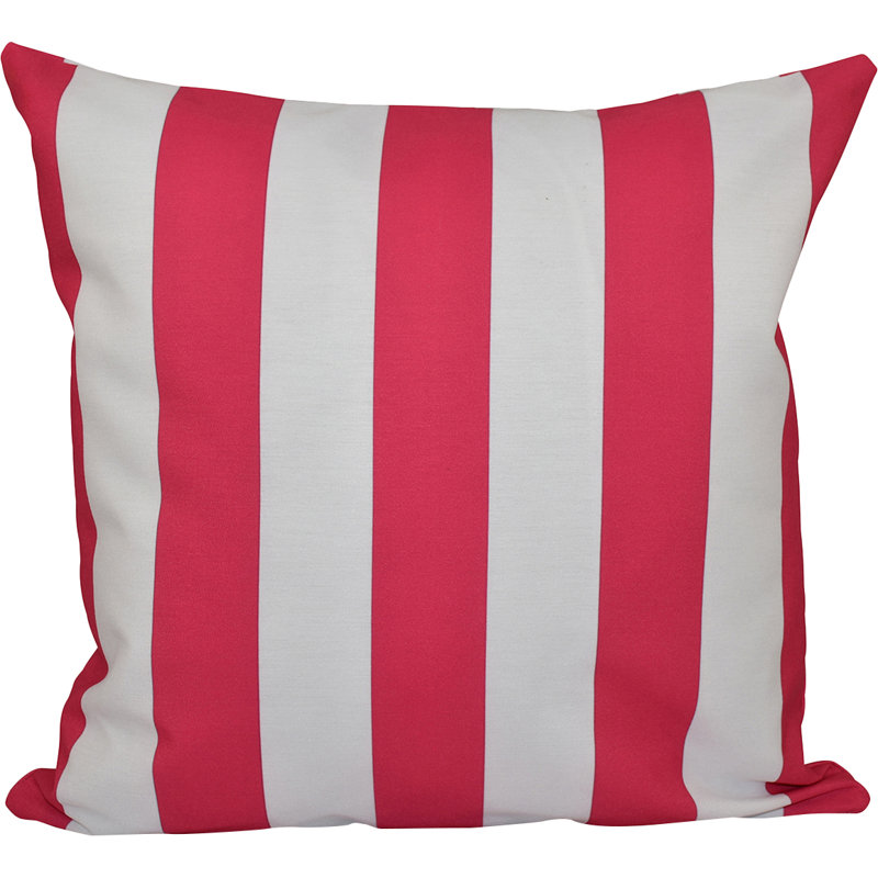 Railey Striped Reversible Throw Pillow, 20" x 20", Fuchsia
