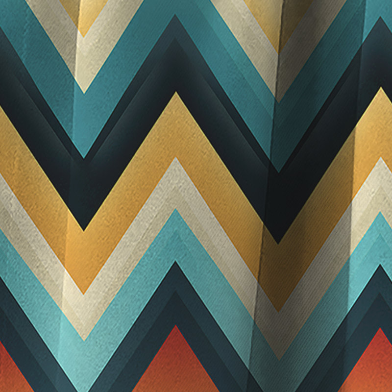 Tribal Fusion Motif à chevrons - Rideau à chevrons - Rideau occultant à chevrons - 1 panneau, L 52 po x L 108 po