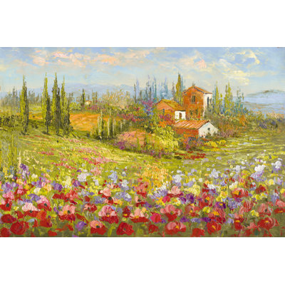Painterly Tuscany 2 - Wrapped Canvas Painting