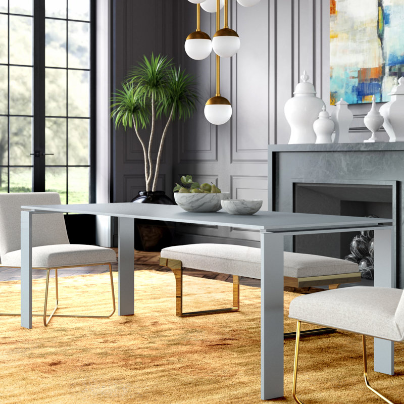 Four Dining Table, White, 28" H x 75" W x 35" D