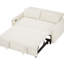 Living Room Bed With 3 Adjustable Angles And Foam, Beige Pull-out Couch Foam Filler Levels