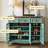 Retro Teal Solid wood Shoe Storage
