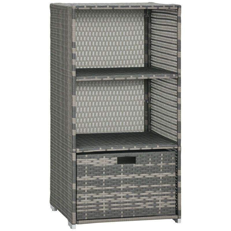 Porte-serviettes de piscine Aliyana Outsunny Valet, Espresso