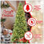 Arbre de Noël avec - 424 pointes en PE + PVC, conception à charnières peu encombrante, installation facile, support en métal robuste - arbre pour petits espaces-1607417208