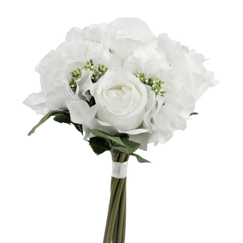 Arrangement floral artificiel, Blanc
