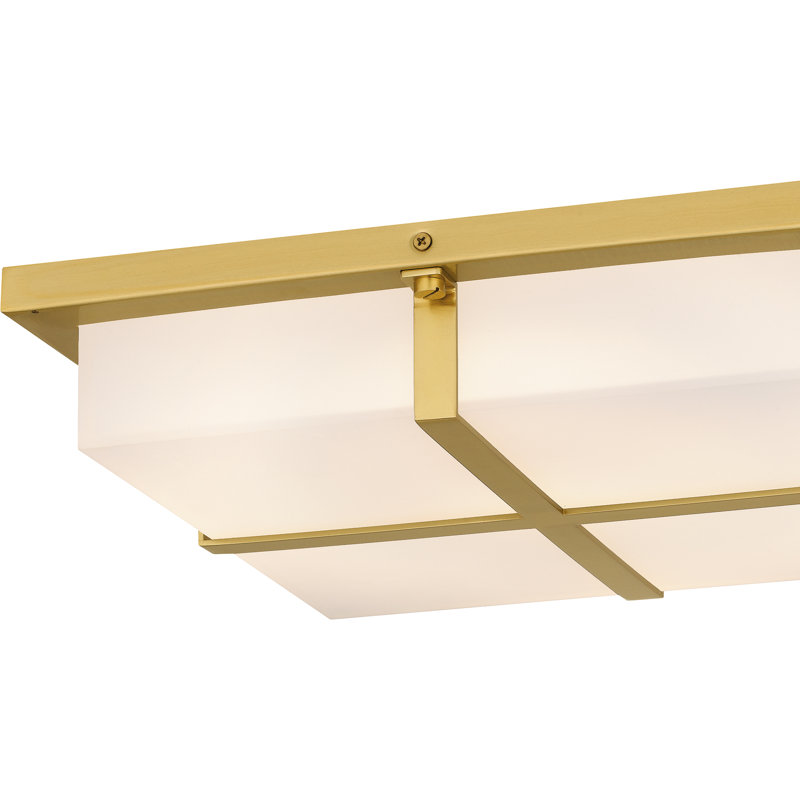 Makrina Integrated LED Flush Mount, Brushed Gold