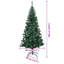 vidaXL Artificial Pre-lit Christmas Tree Green PVC and Metal-583694585