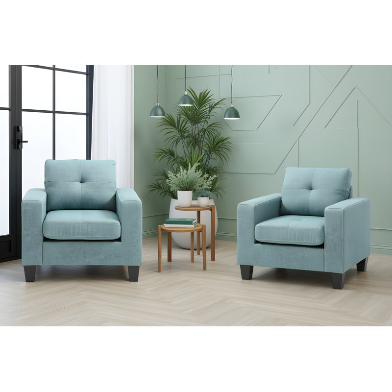 Ensemble de 2 fauteuils club Swansea, Bleu sarcelle