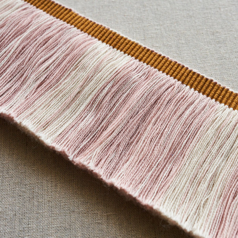 Schumacher x Stephanie Seal Brown Calcada Fringe, Rose Quartz