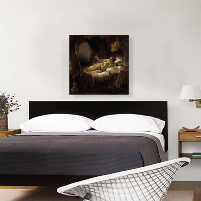 «Danae 1636» par Rembrandt van Rijn, reproduction d'art sur toile tendue