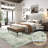 Modern Abstract Non Slip Washable Area Rug(Green)-221507572