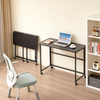 Petit bureau pliable pliable pour les petits espaces, bureau d'ordinateur d'écriture de 39,37 pouces en bureau, bureau pliable pour la chambre à coucher 100 * 50