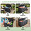 Coffret de rangement extérieur Jaxenor 330 gallons, très grand coffre de rangement étanche en résine pour coussins de terrasse, outils de jardin, accessoires de piscine et mobilier de jardin, noir