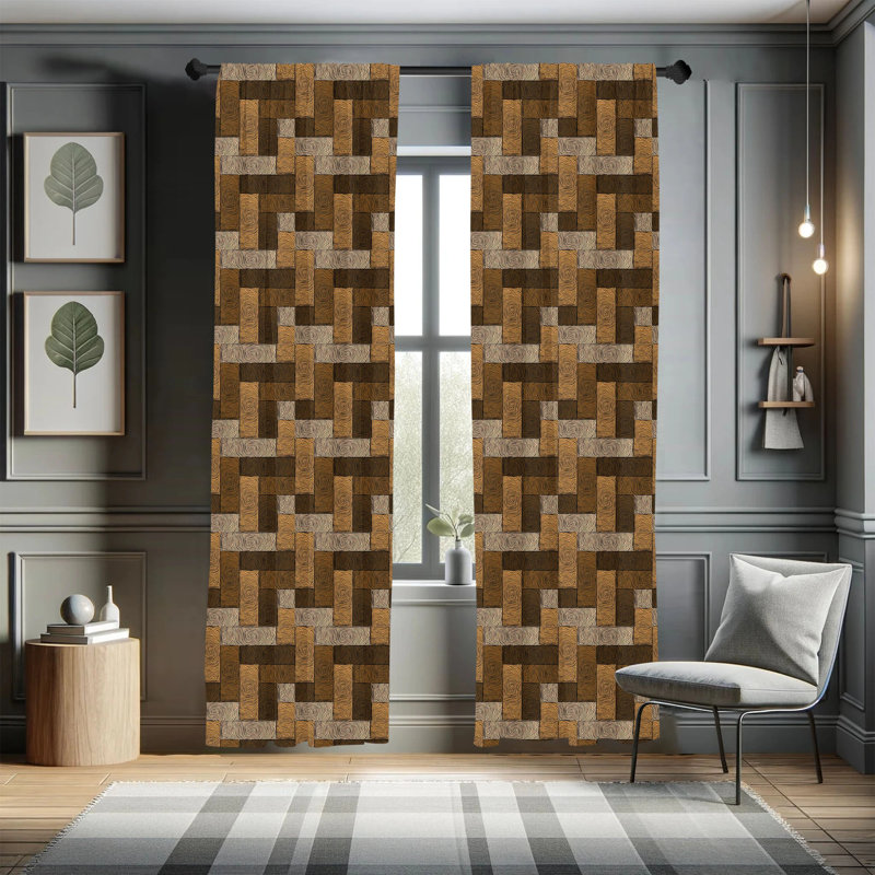 Ambesonne Room Darkening Sliding Panel Pair, 28" x 95"