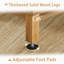Buffet en bois sculpté avec 2 portes et tablette réglable - 31,5 po Buffet pour entrée, naturel-130021199