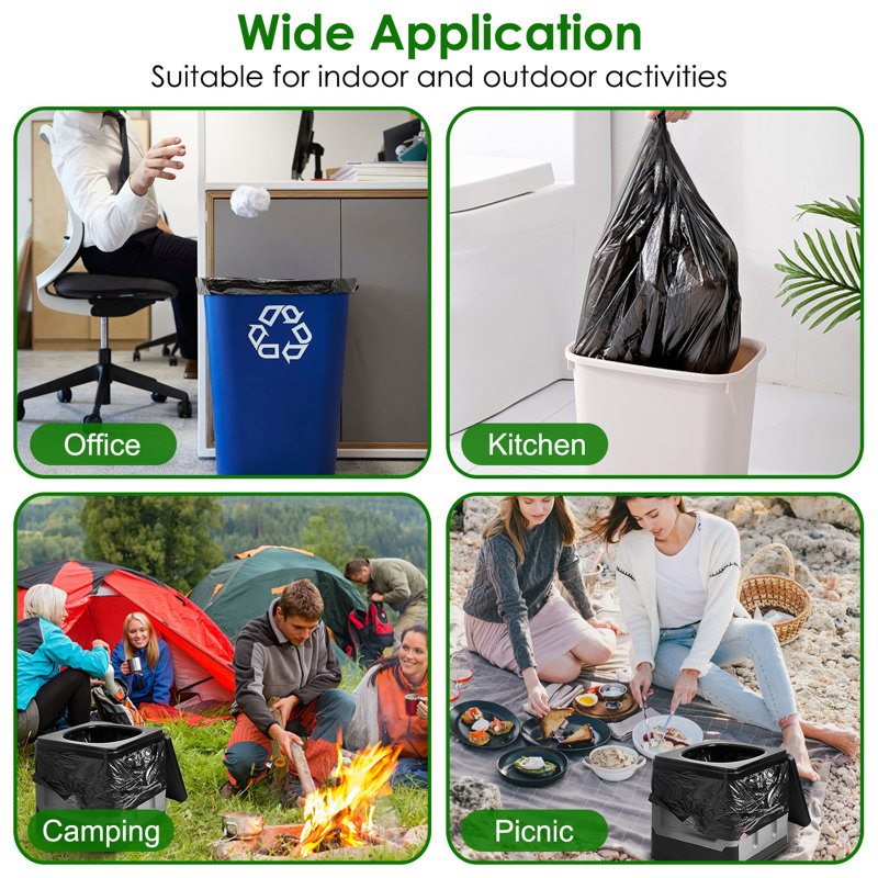 Trash Bags - 4 Count, 5.3 Gallons