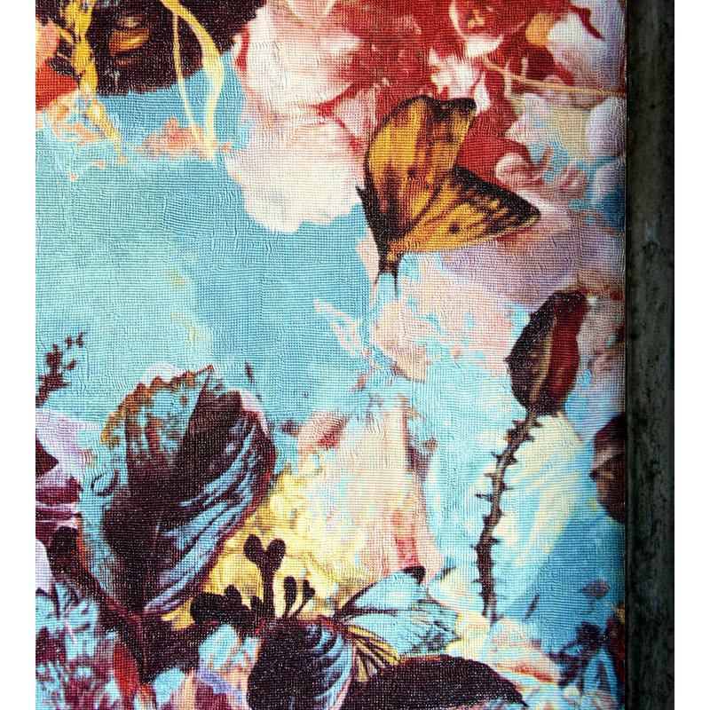 Les Papiers Floral Wallpaper Double Roll, Bleuet