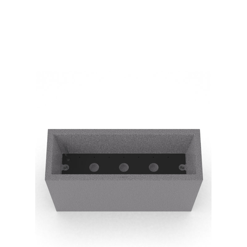 Kenroy Planter Box, Granite, 26" H x 39.5" W x 14" D