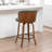 Devault Swivel Upholstered Counter Stool With Wood Frame-123161708